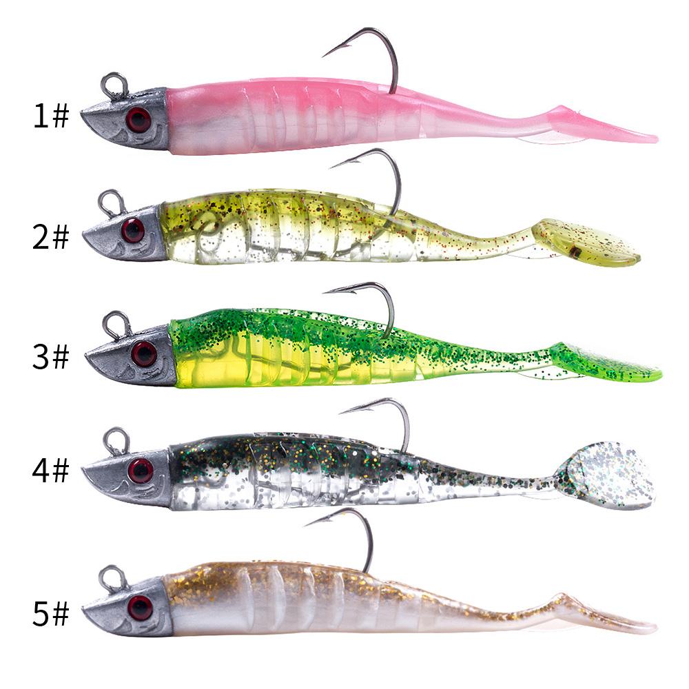 Fishing Wobbler 1pc5pcs 9cm15g Hengjia Lure Soft Bait Bionic Bass Stylish Ttail Lead Head Tool