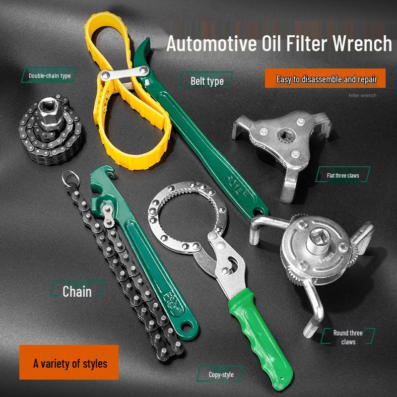 Regulowany antypoślizgowy klucz do filtrów oleju z trzema szczękami do wkładów oczyszczaczy wody