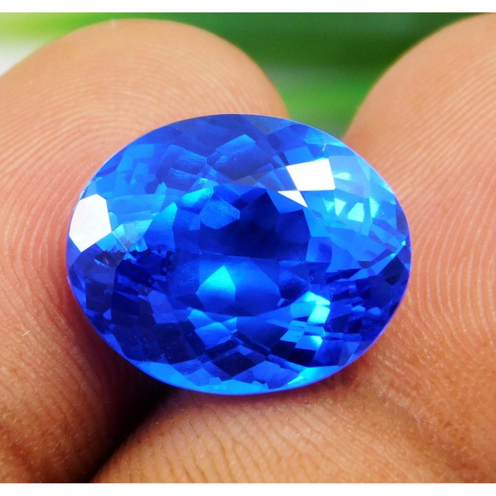 Certified 12.35 Ct Natural Kashmiri Blue Sapphire Oval Cut Rare Loose Gemstone