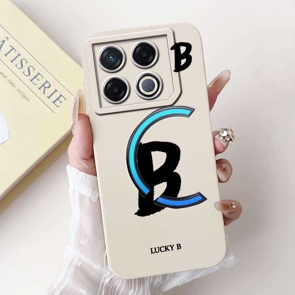 For Infinix GT 20 Pro X6871 Lucky Initial Letter Phone Case For Infinix GT20 Pro 5G Soft Silicone Shockproof Cases