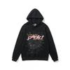 Sp5der 555555 Hoodie Sweatpants Set Rhinestone Spider Web Letter Print Casual Streetwear Youth