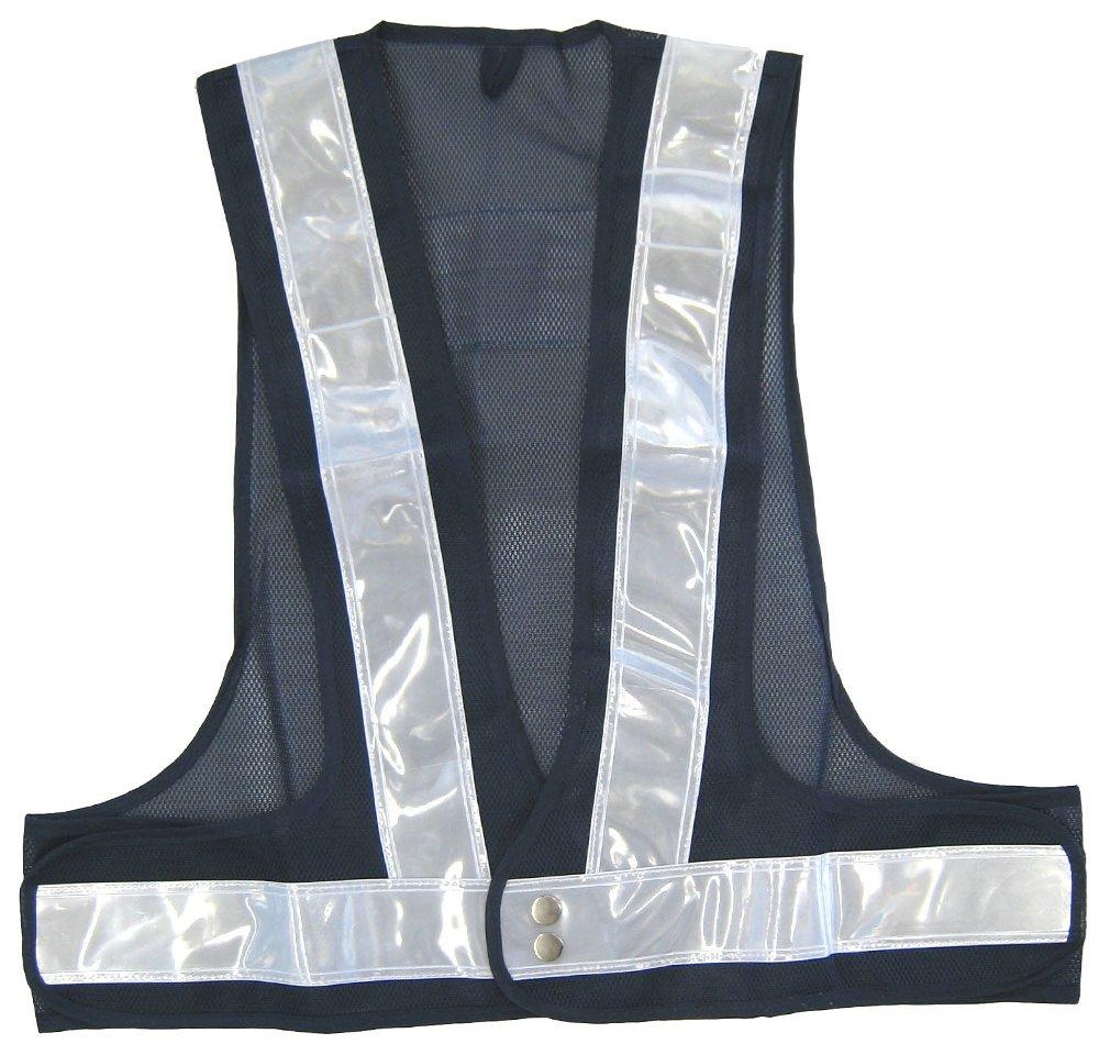 Mizukei Useful Safety Free Navy Blue Mesh with White Reflective 50mm 5917502 Vest, Size, Tape, Wide,