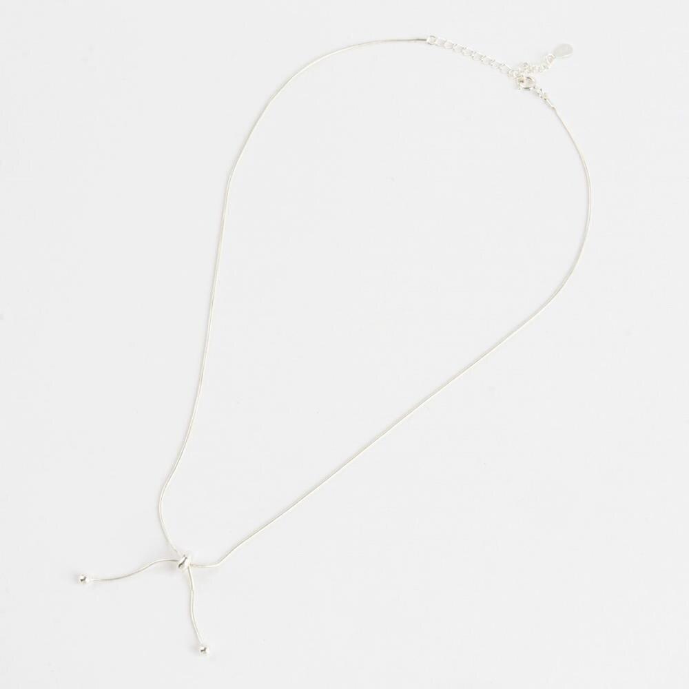 [Osjarak] Women's Street Fashion Snake Chain Tie Adjustable Silver Necklace