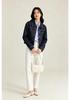 Xin Ge Retro Color Block Denim Jacket - High Waist, Slim Fit, Versatile Commuting Top