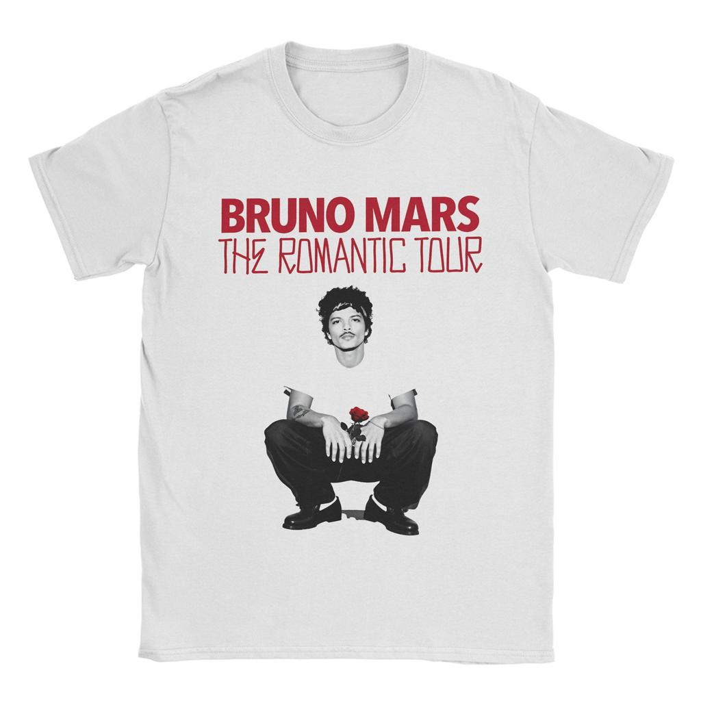 Ganzjahres Bruno Mars 2026 THE ROUnisexTIC TOUR T-Shirt Für Unisex Baumwoll-T-Shirts Kurzarm Kleidung