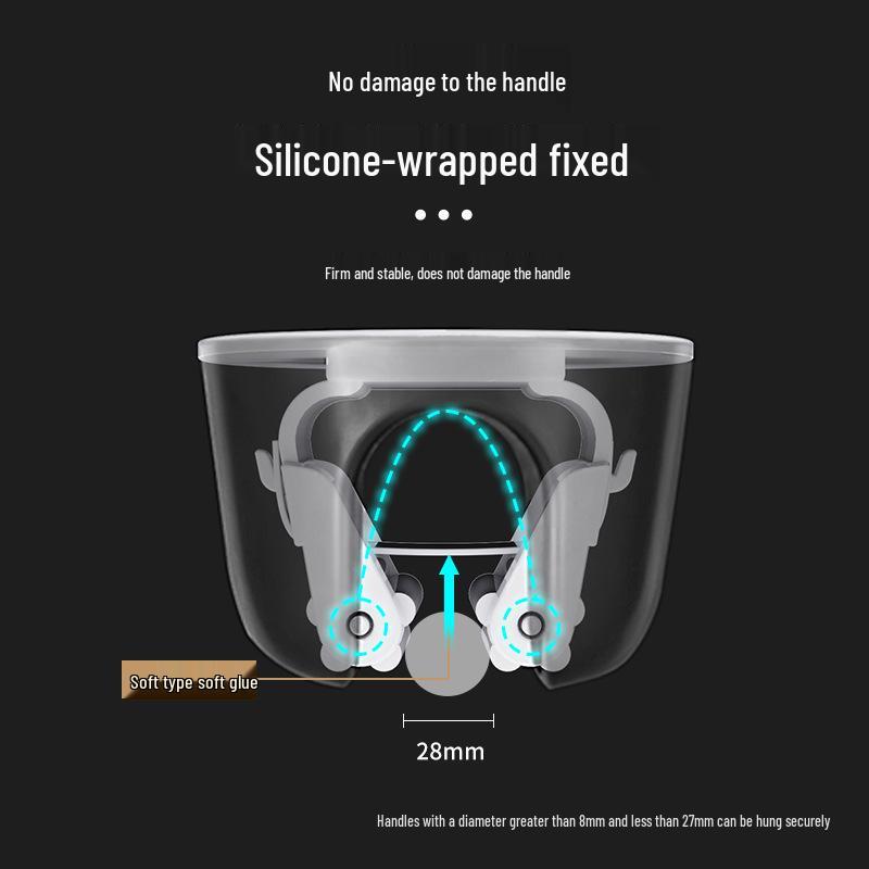 Nordic Uchwyt na mopa i miotłę montowany na ścianie bez wiercenia z mocnym klipsem