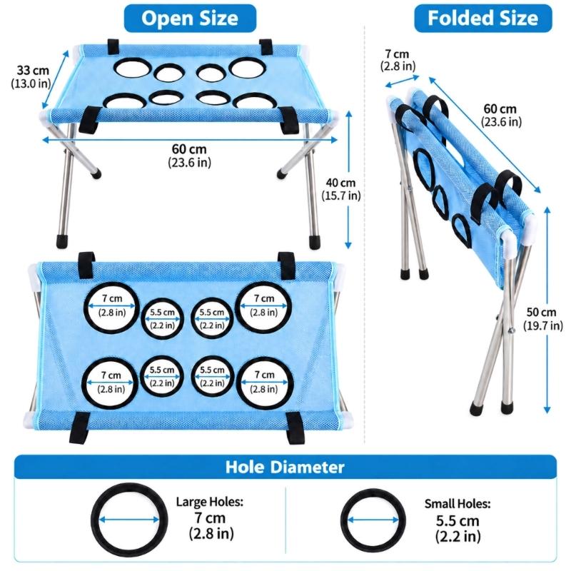 Mesh Dog Bath Bed Grooming Hammock Stand for Routine Coat Care, with Fabric Edges Holes and a Detachable Rustless Steel Frame