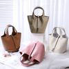 [New] High-quality First-layer Cowhide Niche Vegetable Basket Handbag Female, Genuine Leather Large-capacity High-end Bucket Bag