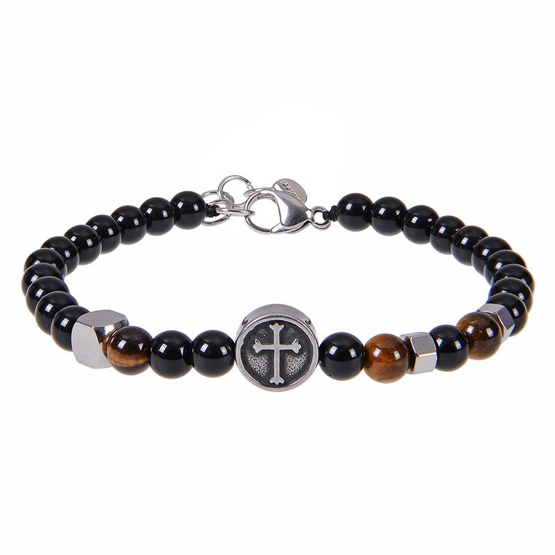 

JYL TS Bracelet Evil Eye Beaded Shields Against Negativity & Attracts Light obsidian brick червоний колір