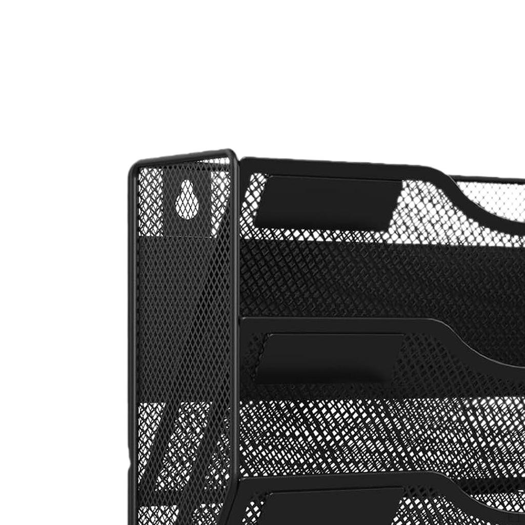 Ścienny siatkowy uchwyt na dokumenty, pionowy organizer do zawieszania, 3 poziomy na gazety A4 informacje