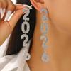 2026 New Year Geometric Glitter Minimalist Hollow Earrings
