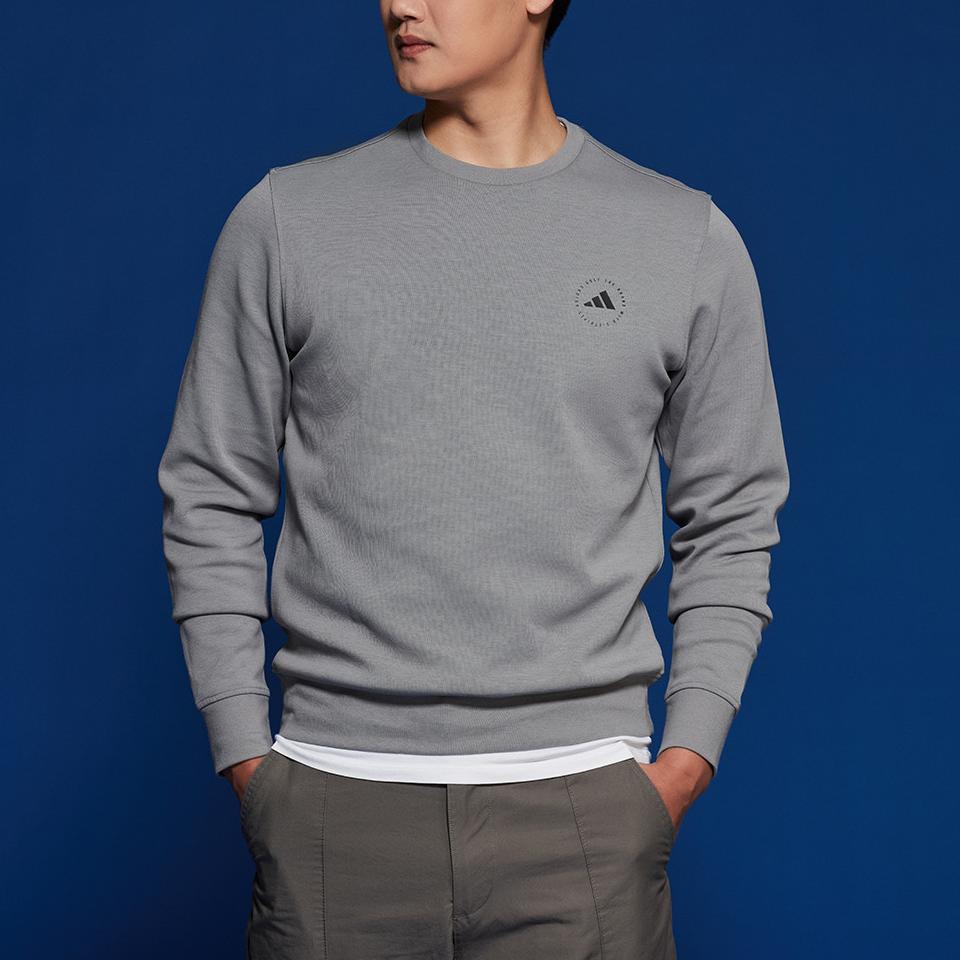 adidas Yuvarlak Yaka Sweatshirt Düz Logolu Yuvarlak Yaka Uzun Kollu Erkek Sweatshirt Haki IN6484