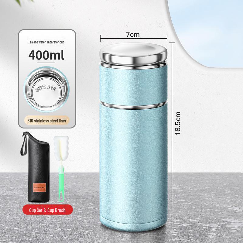 Compact 316 Stainless Steel Tea Infuser Thermos Cup - Portable Water Separation Design for Men and Women, Perfect Gift