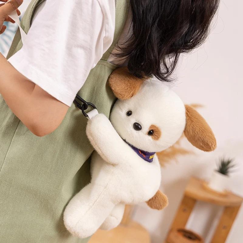 Cartoon Animal Plush Backpack Cute Sheep Bear Dog Plush Toy Soft Stuffed Animal Shoulder Bag for Kids Girls Birthday Gifts