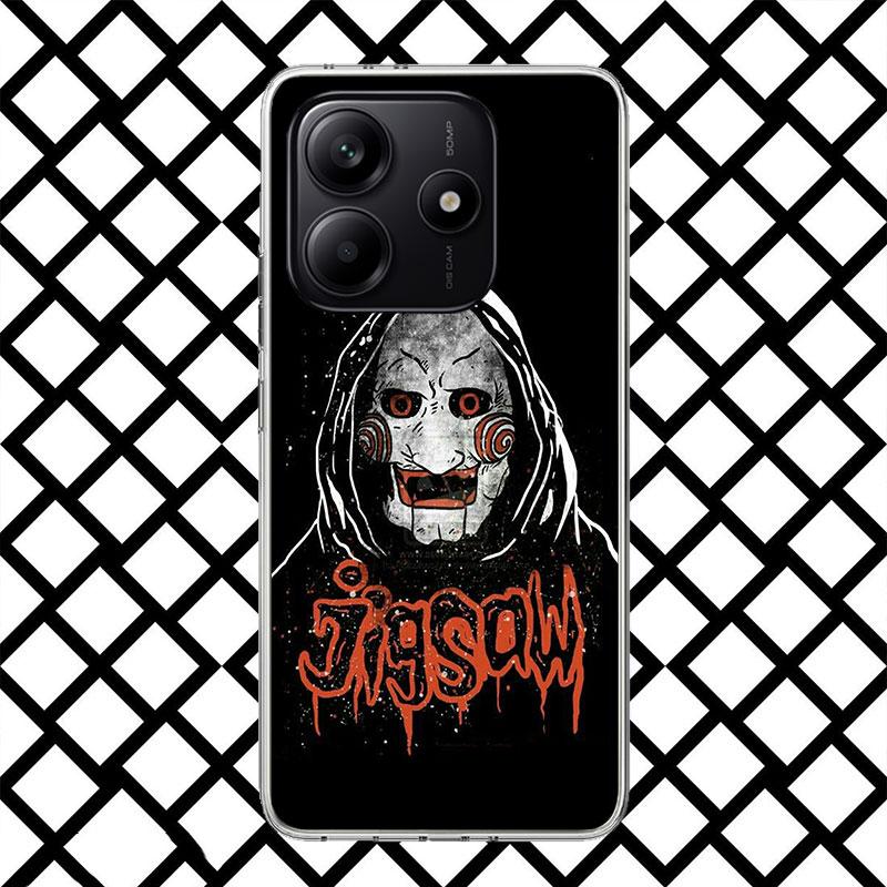 The Jigsaw Killer Horror Phone Case for Xiaomi Redmi Note 15 14 14S 13 12 12S 11 Pro Plus 11E 11T 11S 10S 5G Soft Cover Fundas R