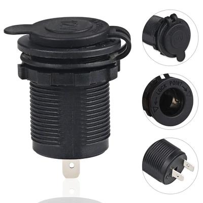 Car Cigarette Lighter Socket 12V 24V Waterproof Plug Power Outlet Adapter for Marine Boat Motorcycle Truck RV ATV with 60CM Wire