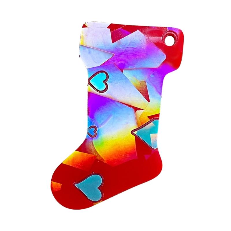 Jewelry Casting Mold Christmas Stocking Silicone Mold Holographic Resin Mold for DIY Keychains Earring Pendant Making
