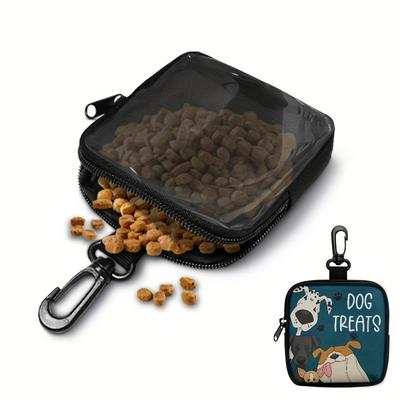 Dog Training Snack Bag with Zipper Seal Portable Polyester Pet Snack Bag Suitable for Outdoor Activities and Walking