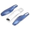 Car Remote Key Fob Case Trim Protective Cover Fit for 911Panamera Macan Boxster(Blue Silver )
