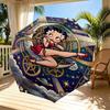 Betty Boop Print Automatic Open Close Umbrella, Portable Foldable Umbrella, for Outdoor Commute Camping Trip, Ideal Birthday Gift