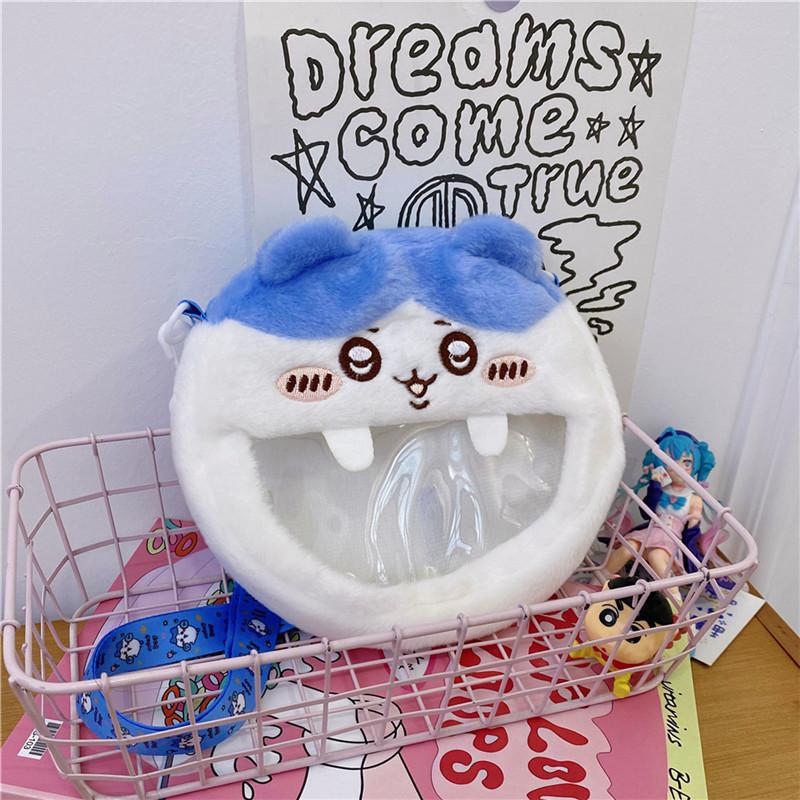 

Chiikawa Usagi Itabag Плюшева Мультяшна Дитяча Сумка на Плече З М яким Наповнювачем Для Дітей Blue White
