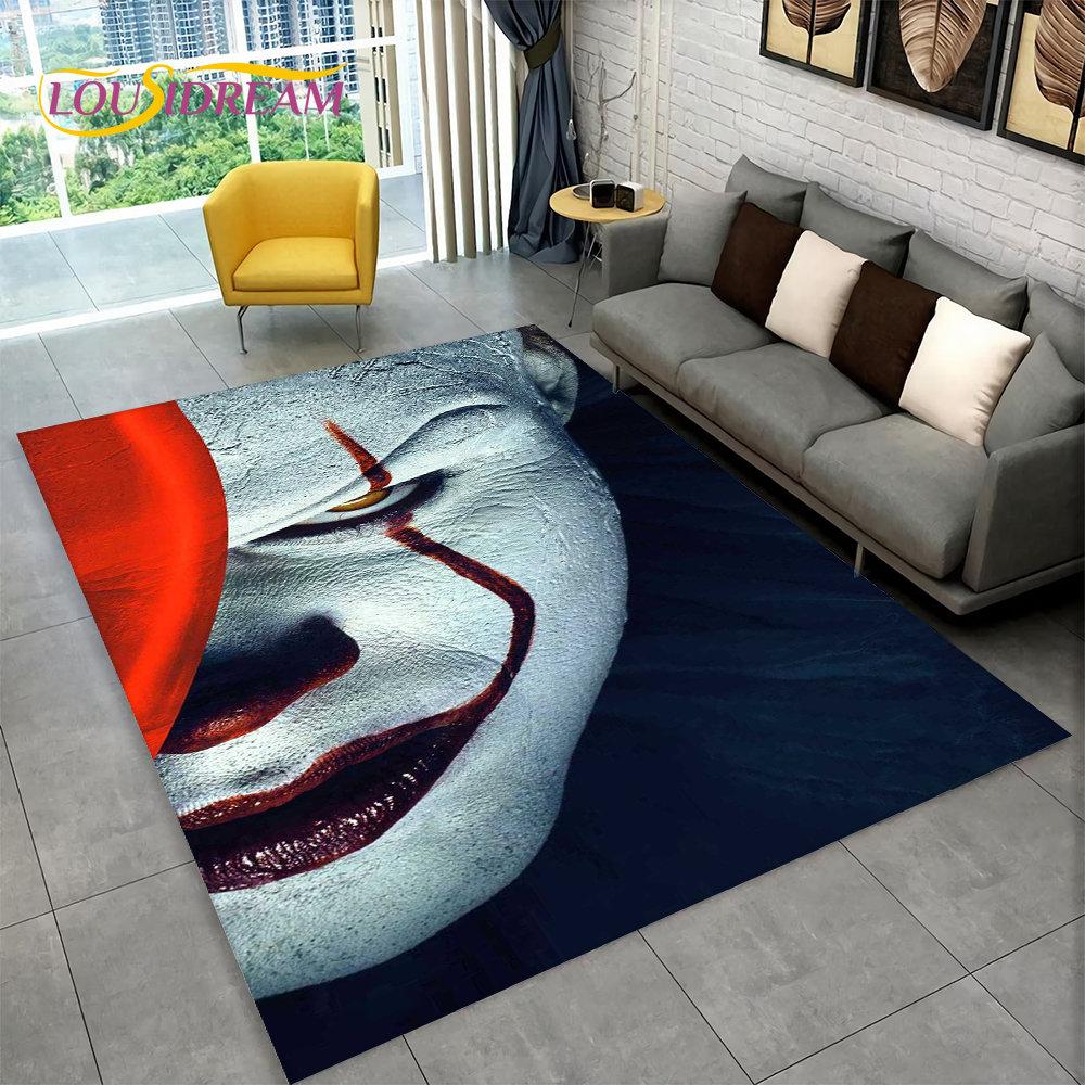 Horrorfilm-Charakter Chucky Saw Cartoon-Teppich, Teppich für Wohnzimmer, Schlafzimmer, Sofa, Fußmatte, Dekoration, rutschfeste Bodenmatte