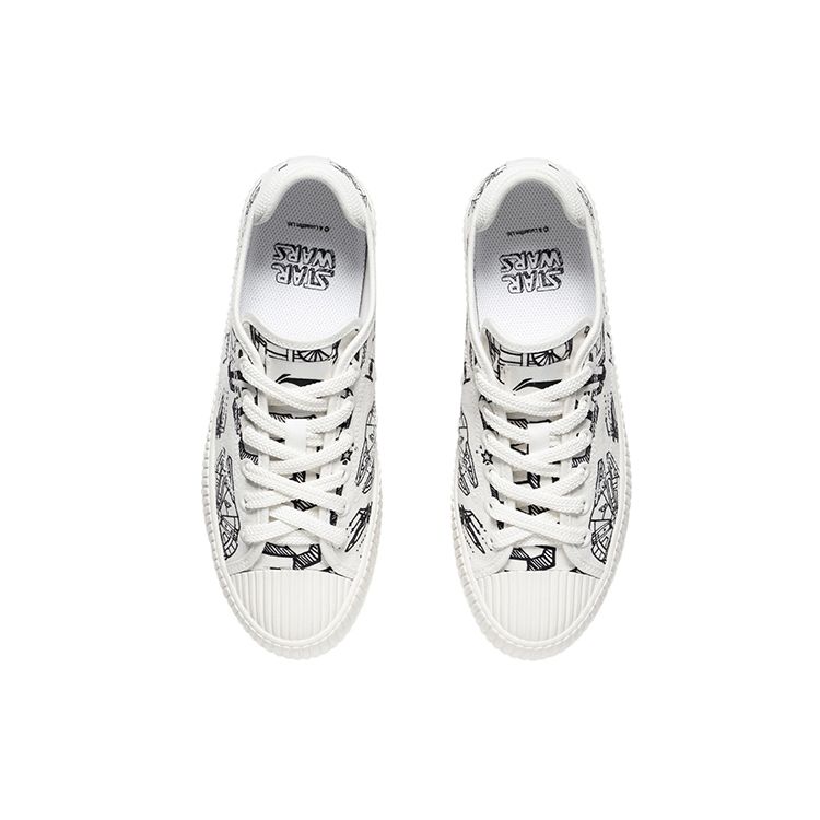 Li Ning Disney Kooperation X Star Wars Kooperation Bequeme Low-Top-Sneaker Damen-Sneaker Wolkenweiß AGCR084-5