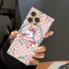 Clear Square Back Tube Case Protection For iPhone 15 Plus 13 12 14 Pro Max 11 16 ProMax Anti-Oxygen,Black Background Unicorn Pattern Casing