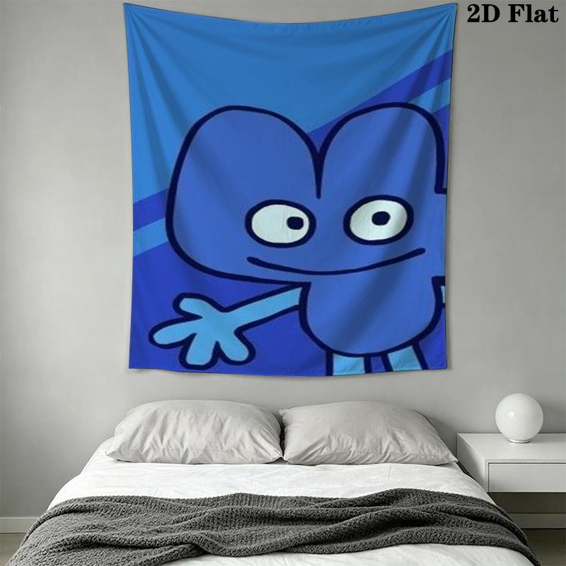 BFDI Game Wall Tapestry Aesthetic Wall Hanging Printed Fabric Blanket Decorative Tapestries for Bedroom Living Room Home Decor