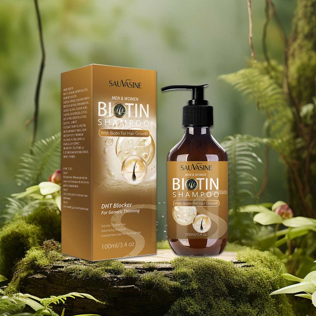 Biotin Hair Growth Shampoo Anti Hair Loss Thickening formula Collagen & Stem Cell For Hair Regrowth Anti Thinning Sulfate Free Anti Dandruff Treatment