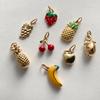 eManco Stainless Steel Charms Bohemian Style Fruit Elements Strawberry, Pineapple, Cherry Summer Trendy Jewelry Pendant