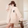 Lazy wind lamb wool coat women's winter new loose fleece thickened thermal sweater pajamas coat
