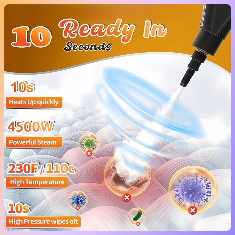 High Temperature High Pressure Mobile Steam Washer Household Electric Steaming Cleaner Kitchen Hood Steam Cleaning Machine