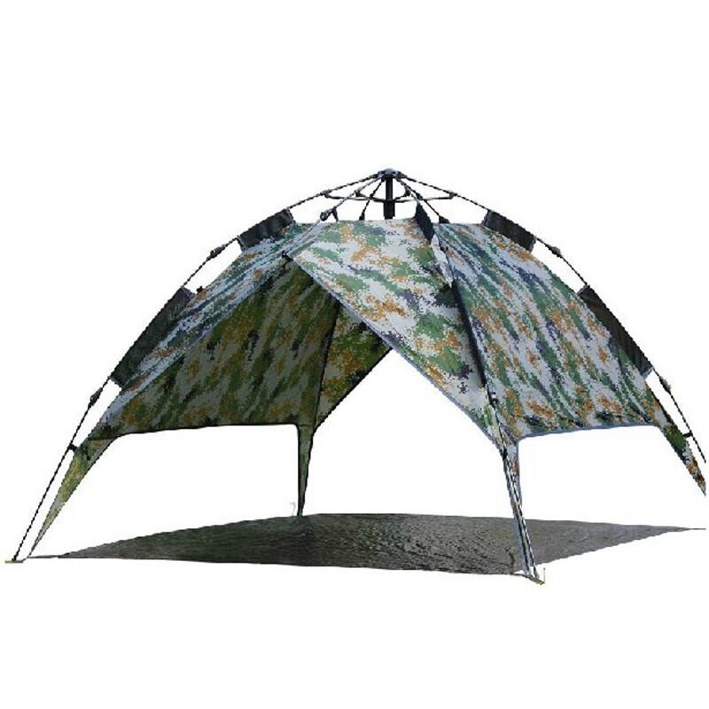 Automatic Double Person Camouflage Pop-Up Tent with Canopy