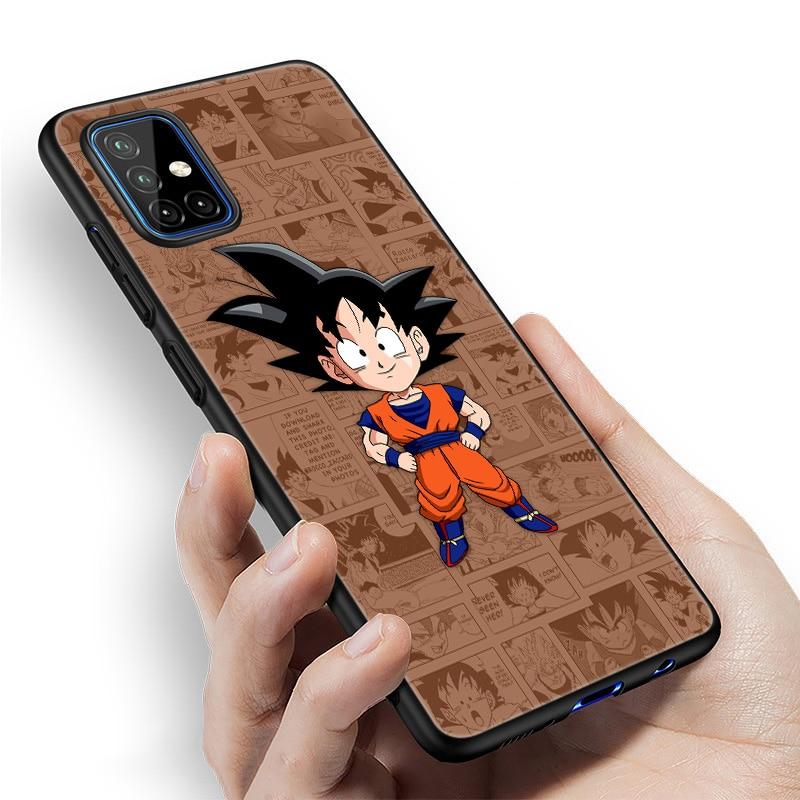 Japan Anime kid goku Skal För Samsung Galaxy A12 A02S A22 A32 A52 A72 A71 A51 A41 A31 A21 A11 A50 A70 A10S A20S Svart Mjukt Skydd