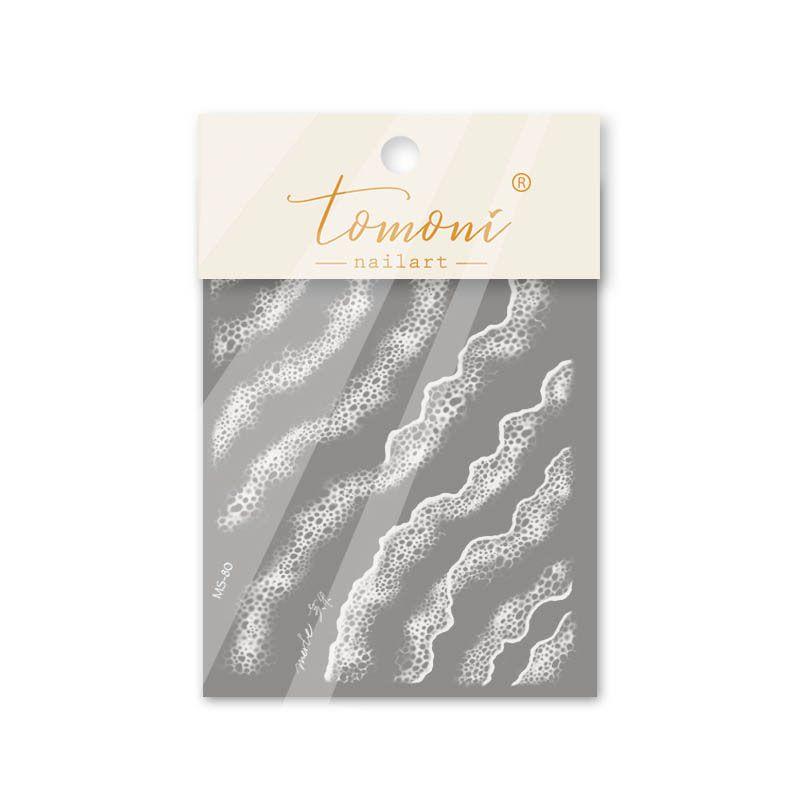 

Tomoni Adhesive Semi-Transparent Wavy Pattern Nail Sticker Wave Ripple 80((Thin and tough))