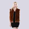 Autumn Winter Fashion Girl 100% Genuine Rex Rabbit Fur Vest Natural Warm Rex Rabbit Fur Gilet Women Real Fur Sleeveless Jacket