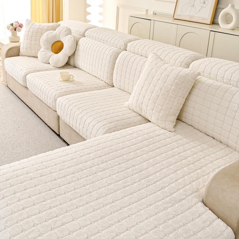 Full-Coverage Universal Fit Sofa Cover All-Season Use 3-Seater With 1 Chaise Lounge Covers Corner Couch Cushion Slipcovers