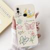 For Samsung Galaxy A10 A10S M01S Phone Case Fashion Flower Back Cover Liquid Silicone Protector on Samsung A 10 Shockproof Funda