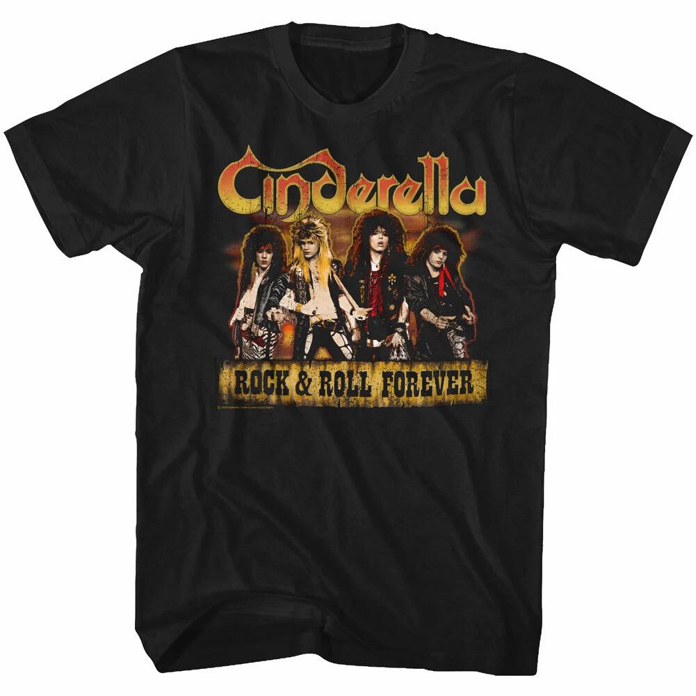 Cinderella Band Photo Rock & Roll Forever Adult T Shirt Metal Music Merch S