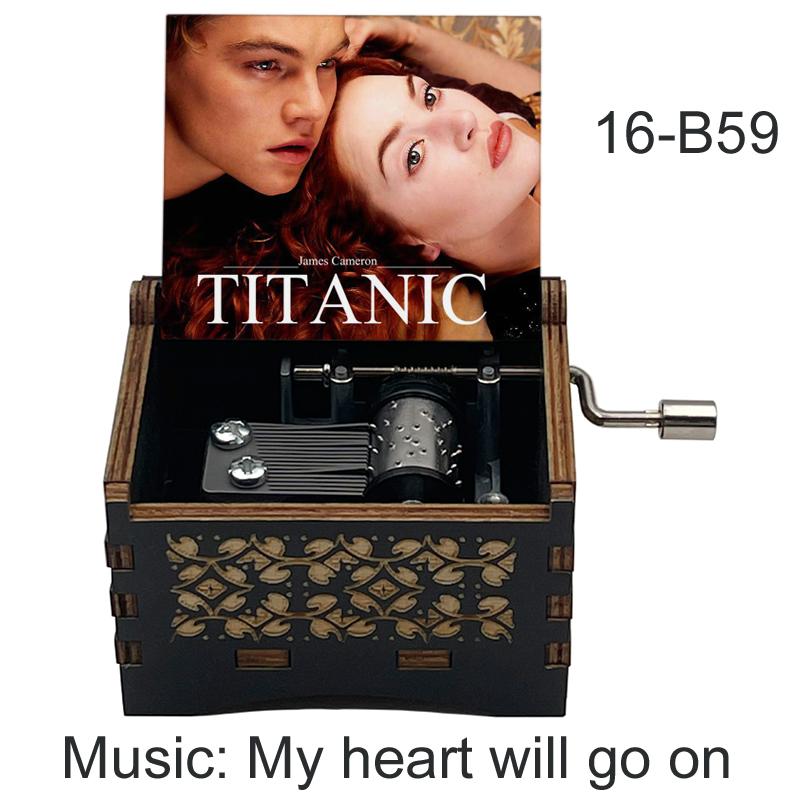 Titanic Classic Love Romantic Movie My Heart Will Go On Wooden Music Box 18 Note Melody Couple Girlfriend Anniversary Gift 3