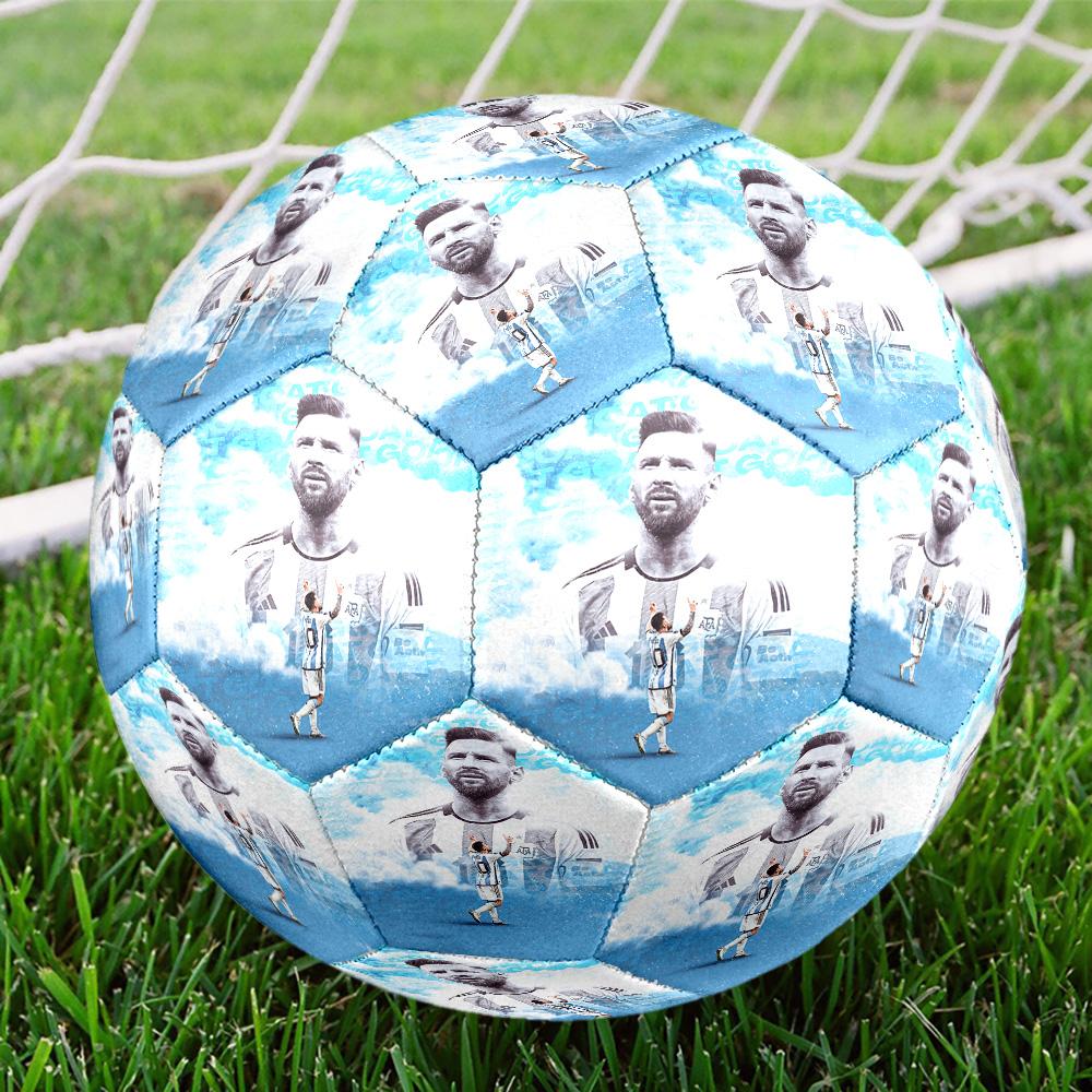 1pc Messi Soccer Ball Size 5 Football Machine Sewn Outdoor Training and Matches Perfect Commemorative Gift for Soccer Lovers