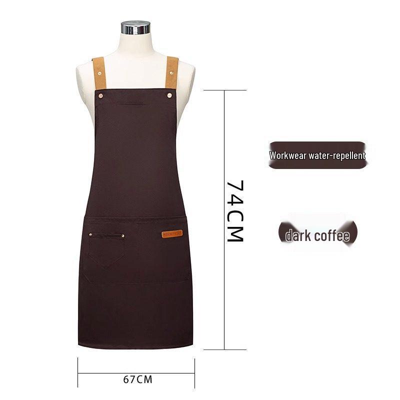 Men's Waterproof Oil-proof Logo Print Kitchen Apron for Home & Commercial Use