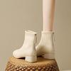 Martin Boots Autumn and Winter 2025 New Spring and Autumn Single Boots Internet Celebrity Versatile Thick Heel Shoes Children Medium Heel Short Boots