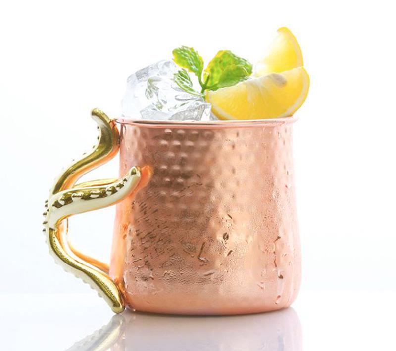 Hammered Copper Plated Stainless Steel Moscow Mule Mug Drum-Type Beer Cup Coffe Cup Water Glass Drinkware
