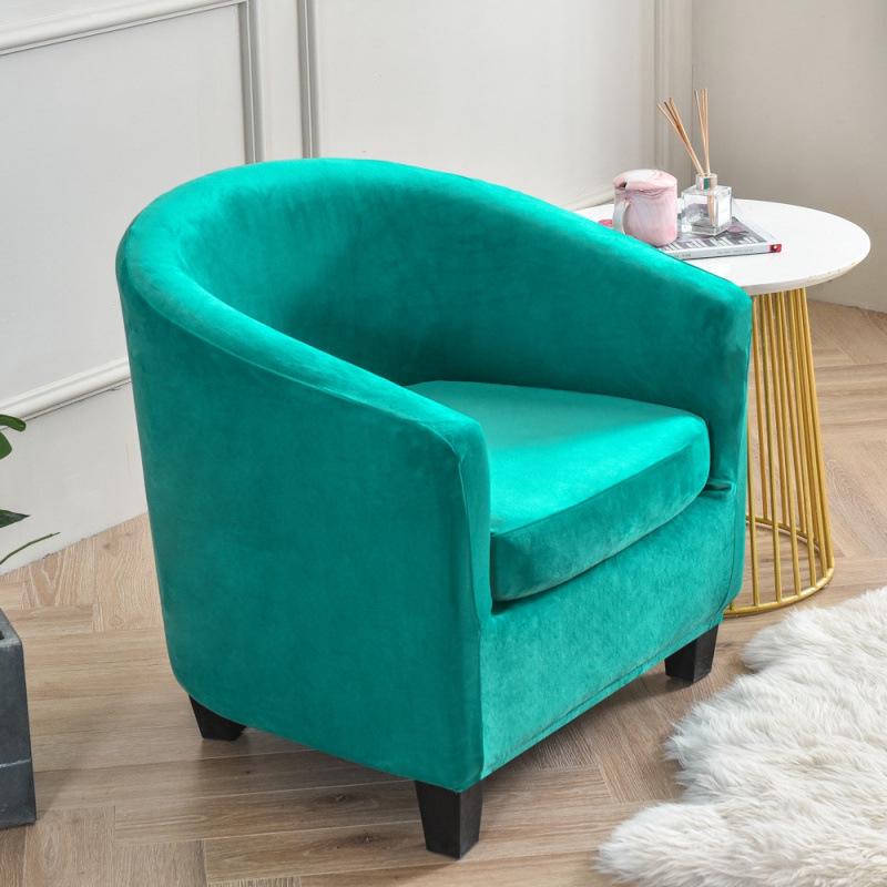 

Plush Single Club Chair & Sofa Protective Wrap Cover for American Style Round Bathtubs and Cushions Plush Round Sofa without Cushion Cover