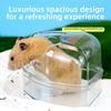 Cheese Shape Hamster Sand Bath Box Plastic Small Animal Bathtub Hamster Litter Box  for Small Pets