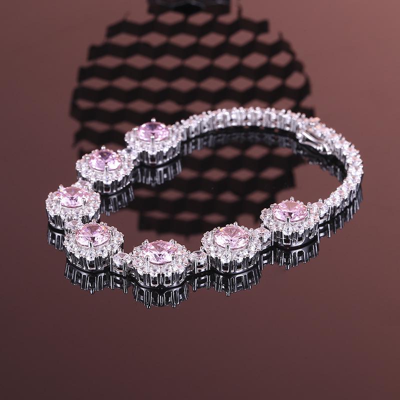 S925 Sterling Silver Diamond Women's Luxury Fashion Bracelet - Exquisite Princess Style