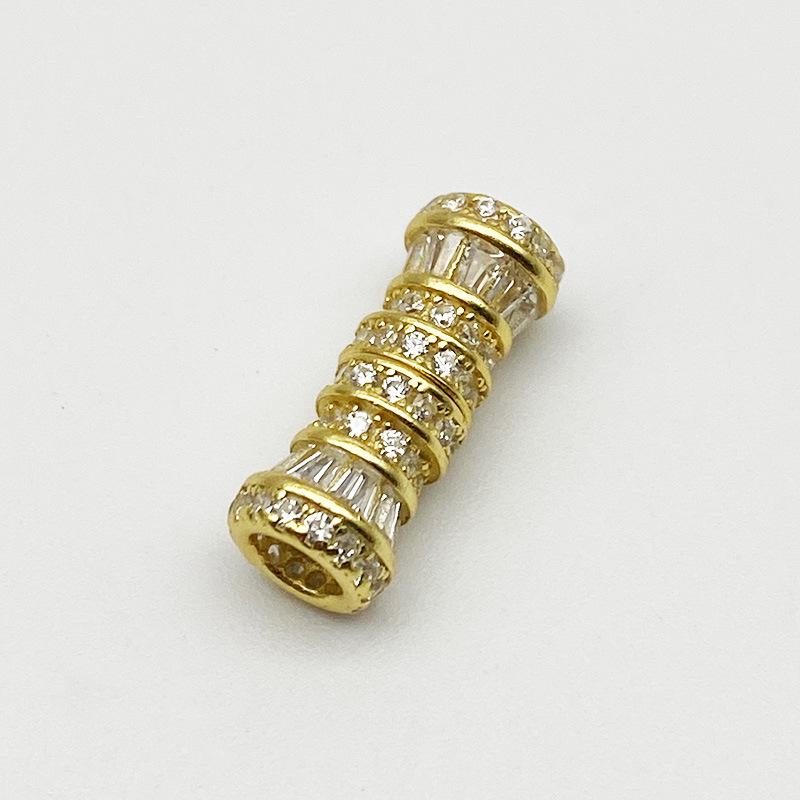 S925 Sterling Silver Diamond-Inlaid Universal Screw Clasp for DIY Pearl Necklace/Bracelet 925 Silver