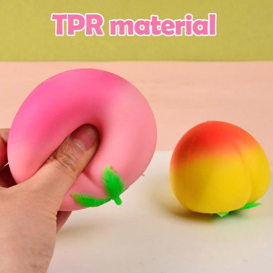 1/2/3Pcs Fake Juicy Peach Squeeze Toy Slow Rising Stress Relief Simulated Fruit Stress Ball Sensory Fidget Toy